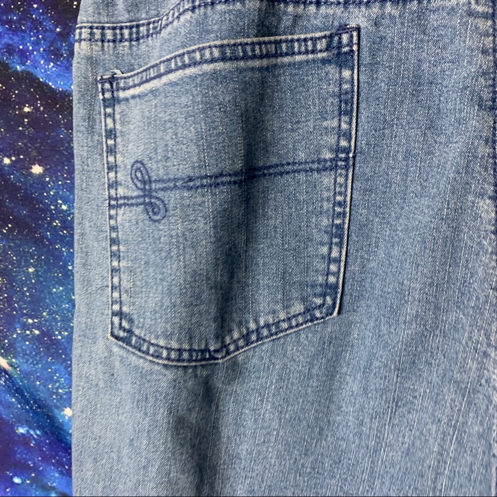 Liz & Me-Elastic Waist Cropped Jeans size 4 Petite - Picture 9 of 11